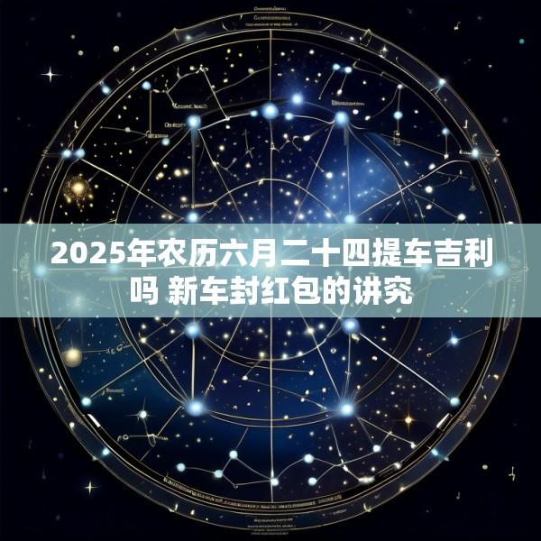 2025年农历六月二十四提车吉利吗 新车封红包的讲究
