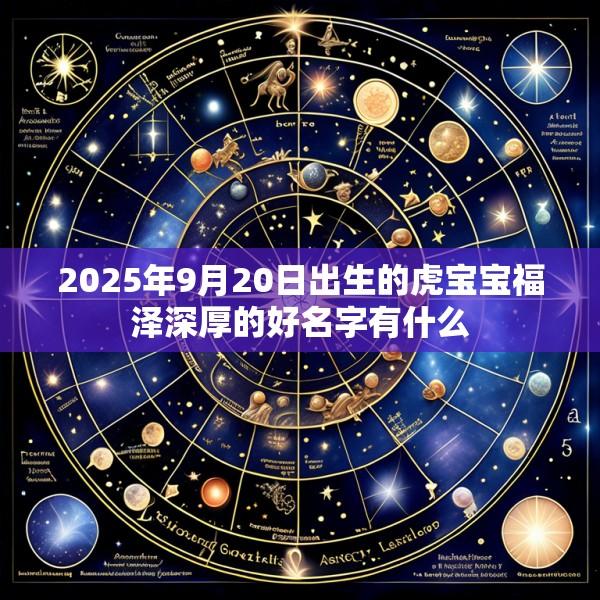 2025年9月20日出生的虎宝宝福泽深厚的好名字有什么