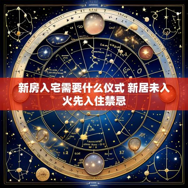 新房入宅需要什么仪式 新居未入火先入住禁忌