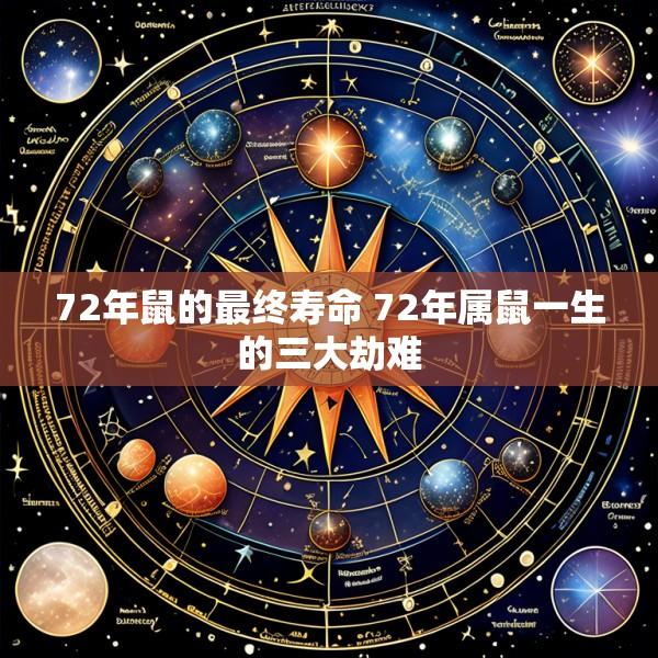 72年鼠的最终寿命 72年属鼠一生的三大劫难
