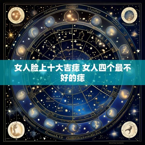 女人脸上十大吉痣 女人四个最不好的痣