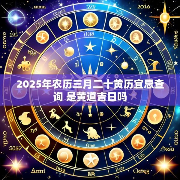 2025年农历三月二十黄历宜忌查询 是黄道吉日吗