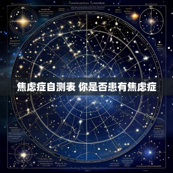 焦虑症自测表 你是否患有焦虑症