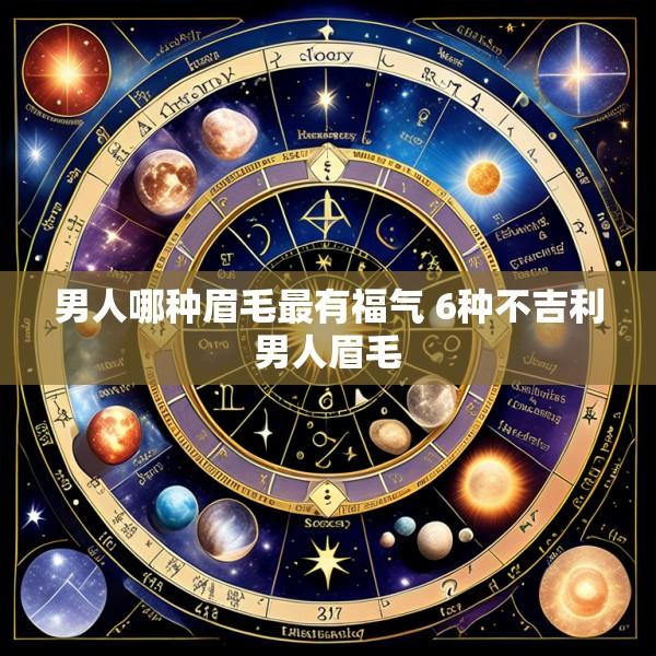 男人哪种眉毛最有福气 6种不吉利男人眉毛