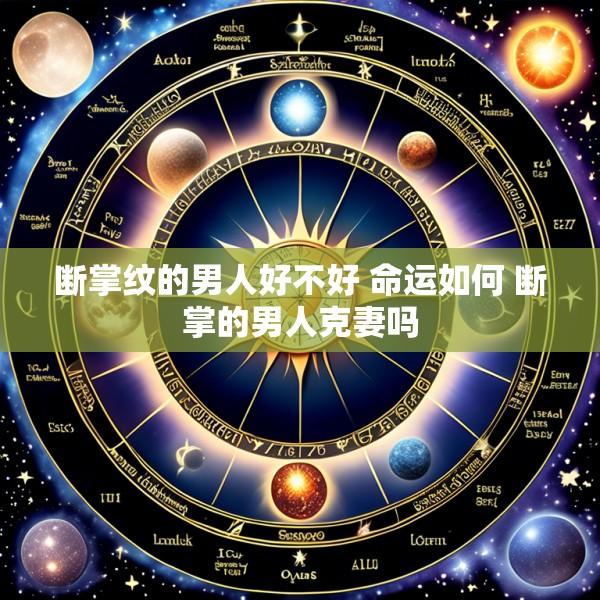 断掌纹的男人好不好 命运如何 断掌的男人克妻吗