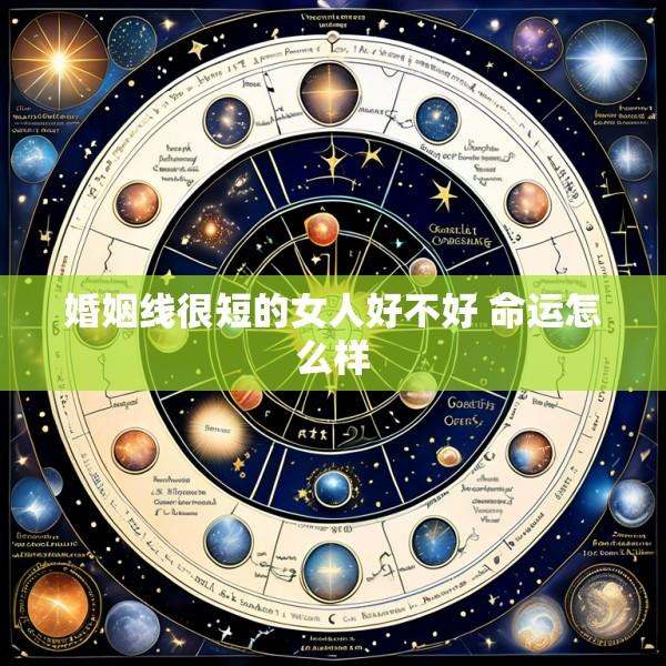 婚姻线很短的女人好不好 命运怎么样