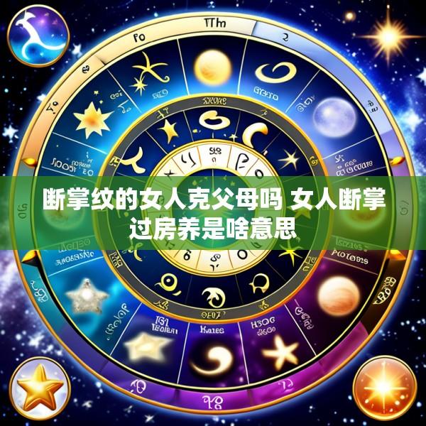 断掌纹的女人克父母吗 女人断掌过房养是啥意思