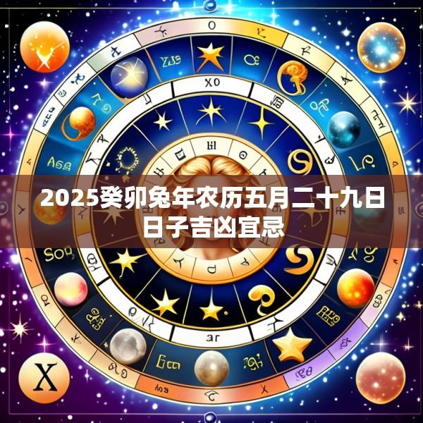 2025癸卯兔年农历五月二十九日日子吉凶宜忌