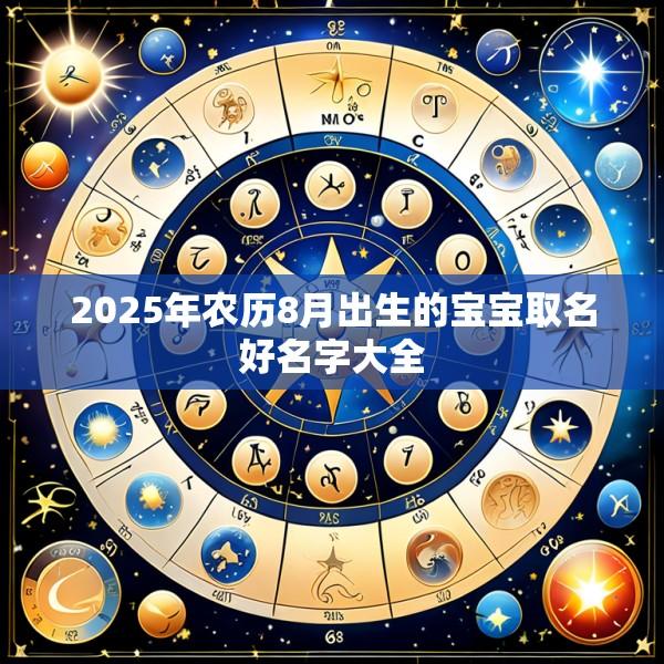 2025年农历8月出生的宝宝取名好名字大全