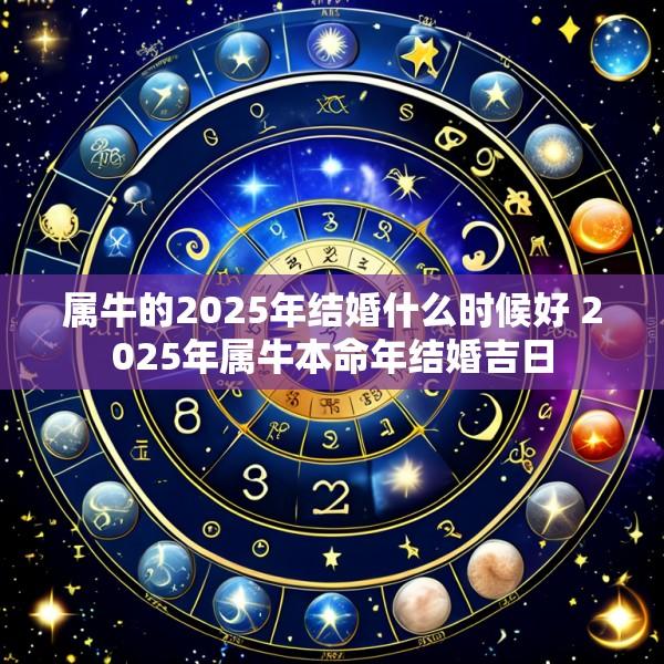 属牛的2025年结婚什么时候好 2025年属牛本命年结婚吉日