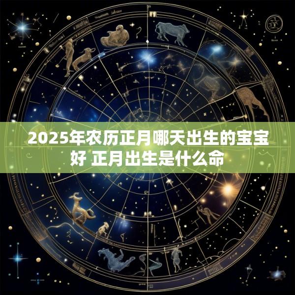 2025年农历正月哪天出生的宝宝好 正月出生是什么命
