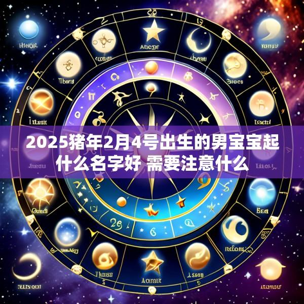 2025猪年2月4号出生的男宝宝起什么名字好 需要注意什么