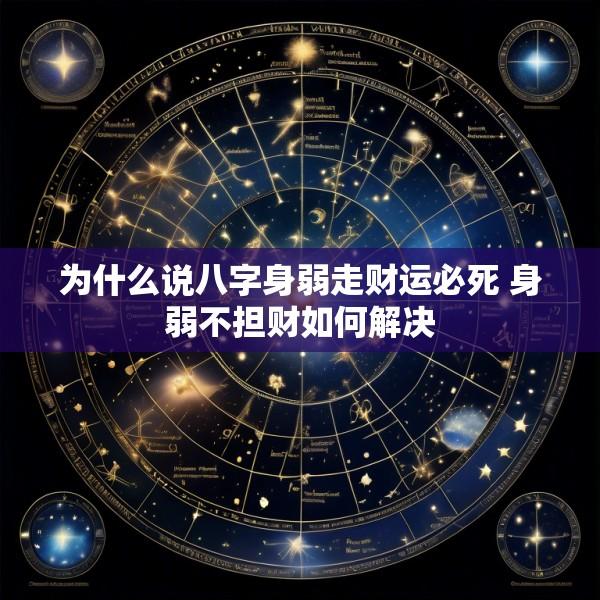 为什么说八字身弱走财运必死 身弱不担财如何解决