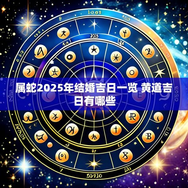 属蛇2025年结婚吉日一览 黄道吉日有哪些