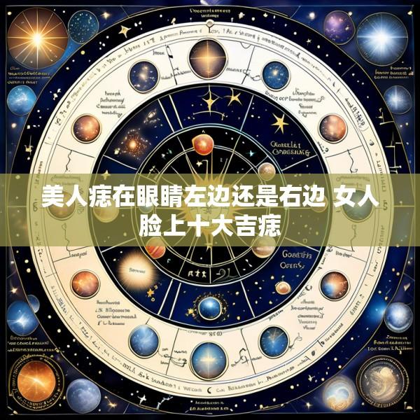 美人痣在眼睛左边还是右边 女人脸上十大吉痣