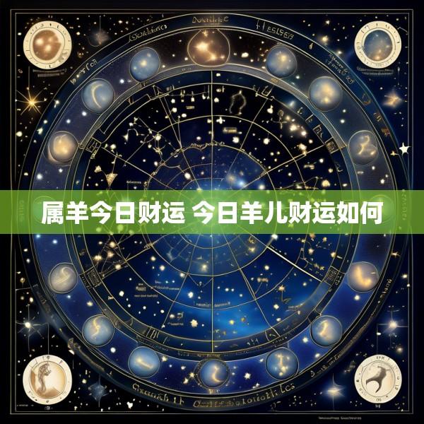 属羊今日财运 今日羊儿财运如何