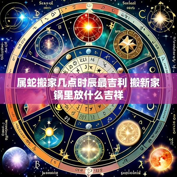 属蛇搬家几点时辰最吉利 搬新家锅里放什么吉祥