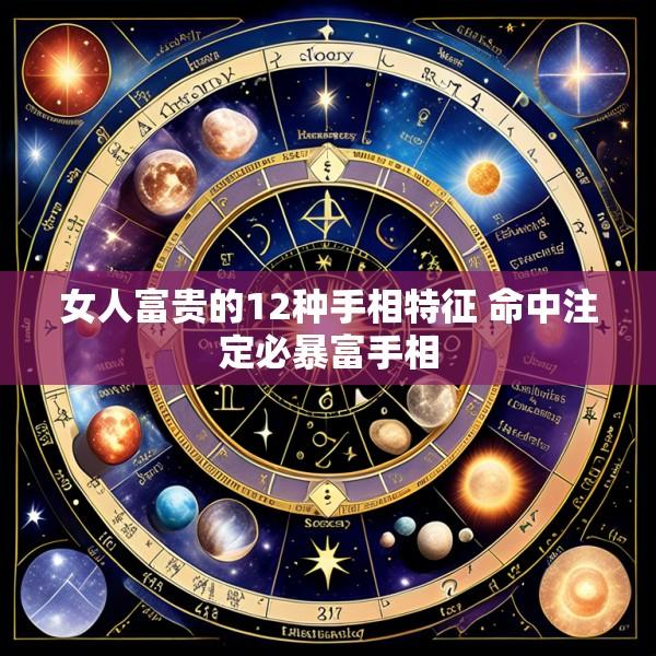 女人富贵的12种手相特征 命中注定必暴富手相