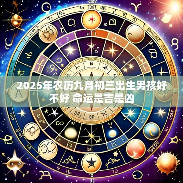 2025年农历九月初三出生男孩好不好 命运是吉是凶