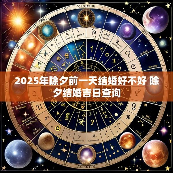2025年除夕前一天结婚好不好 除夕结婚吉日查询