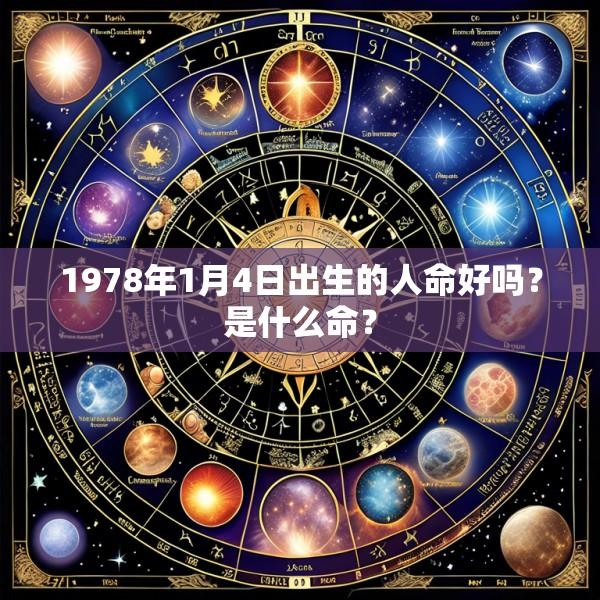 1978年1月4日出生的人命好吗？是什么命？