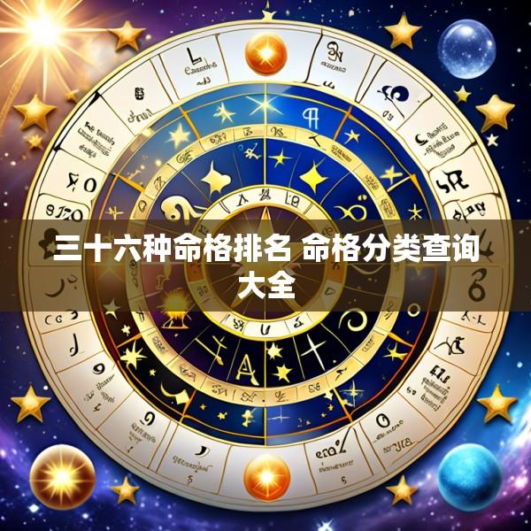 三十六种命格排名 命格分类查询大全