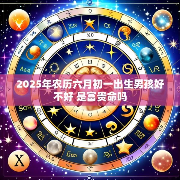 2025年农历六月初一出生男孩好不好 是富贵命吗