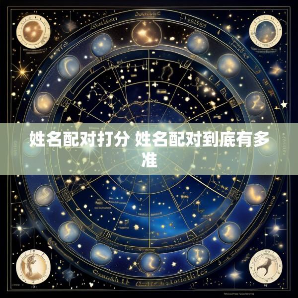 姓名配对打分 姓名配对到底有多准