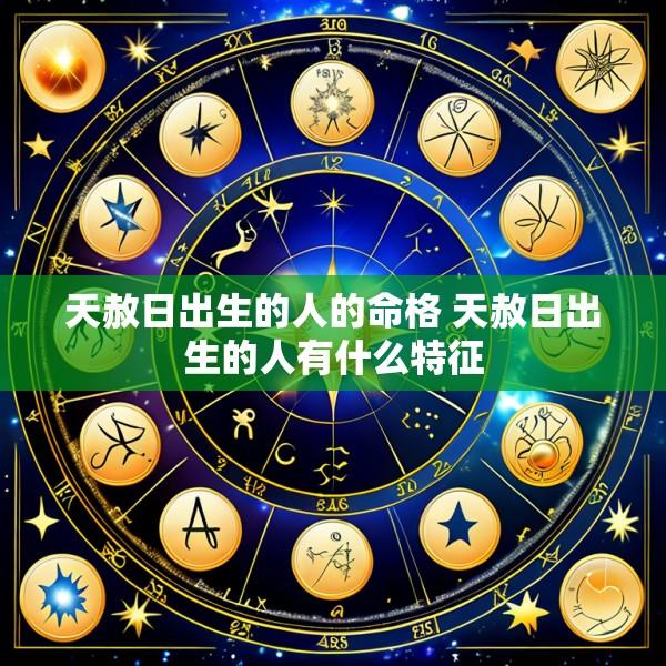 天赦日出生的人的命格 天赦日出生的人有什么特征