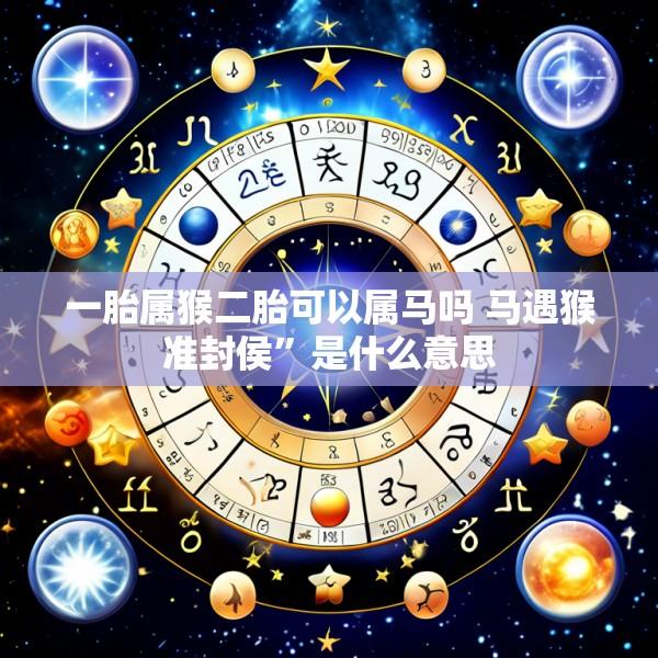 一胎属猴二胎可以属马吗 马遇猴准封侯”是什么意思