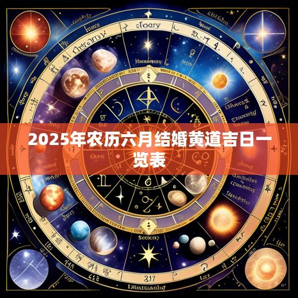 2025年农历六月结婚黄道吉日一览表