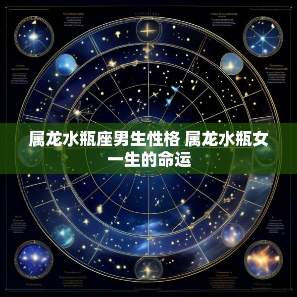 属龙水瓶座男生性格 属龙水瓶女一生的命运