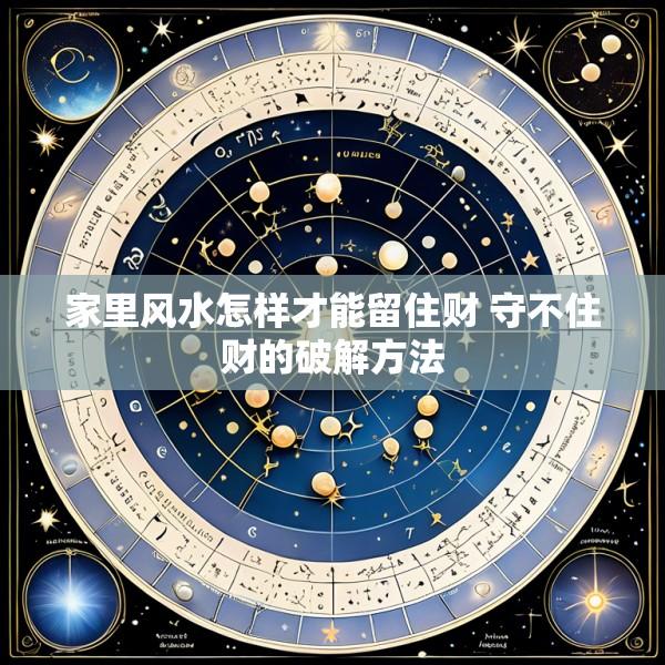 家里风水怎样才能留住财 守不住财的破解方法