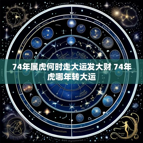 74年属虎何时走大运发大财 74年虎哪年转大运
