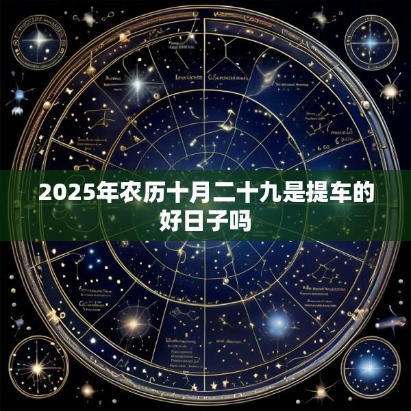 2025年农历十月二十九是提车的好日子吗