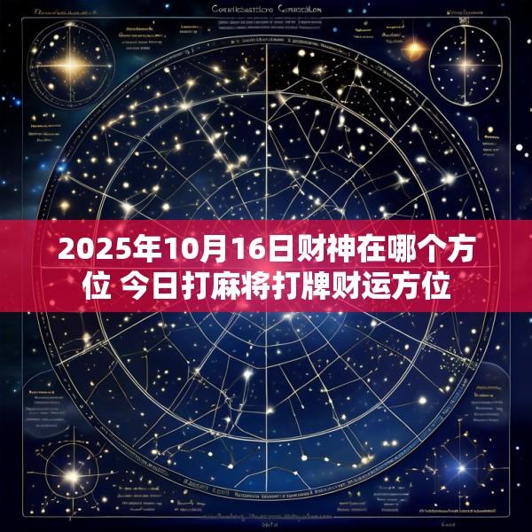 2025年10月16日财神在哪个方位 今日打麻将打牌财运方位