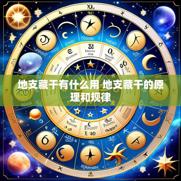 地支藏干有什么用 地支藏干的原理和规律