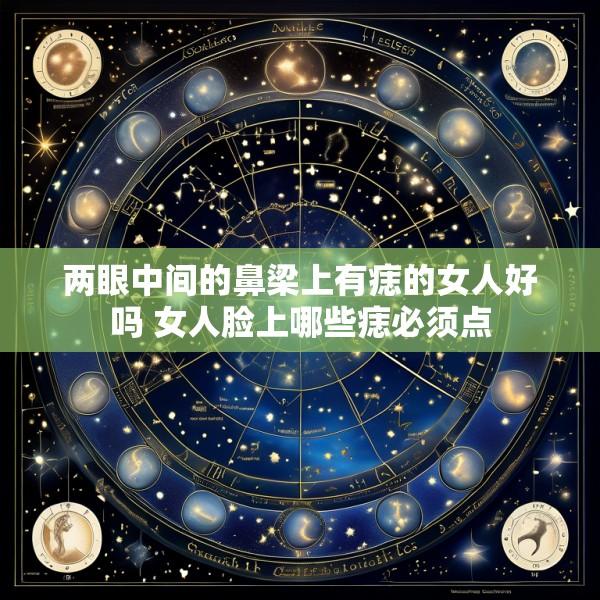 两眼中间的鼻梁上有痣的女人好吗 女人脸上哪些痣必须点
