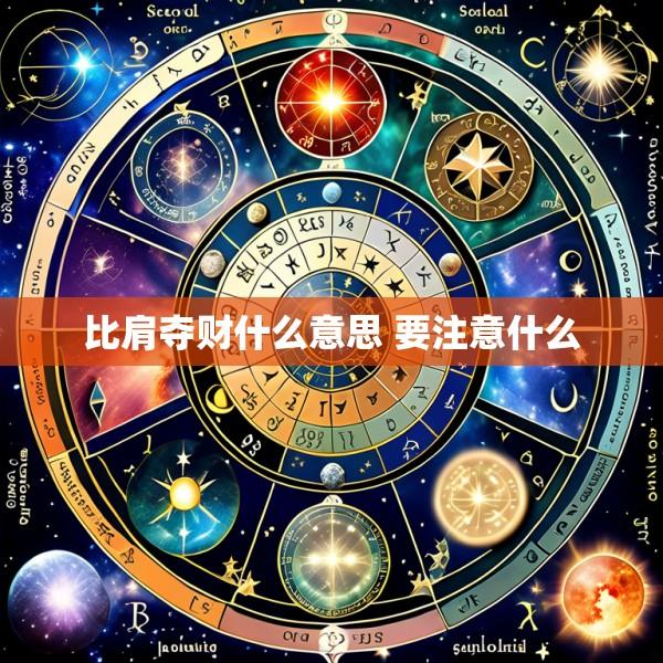 比肩夺财什么意思 要注意什么