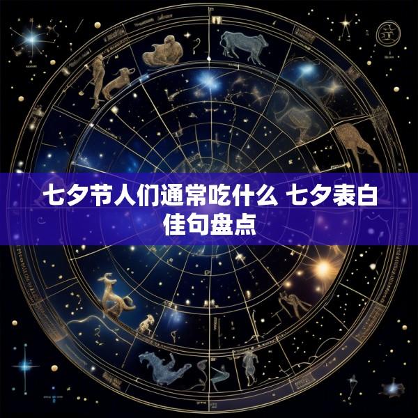 七夕节人们通常吃什么 七夕表白佳句盘点