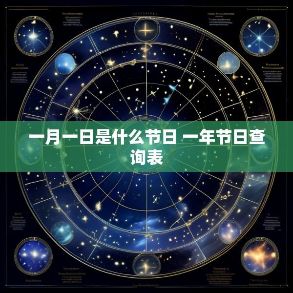 一月一日是什么节日 一年节日查询表
