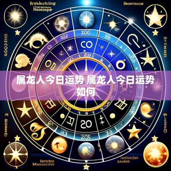 属龙人今日运势 属龙人今日运势如何