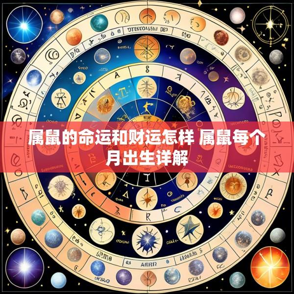 属鼠的命运和财运怎样 属鼠每个月出生详解