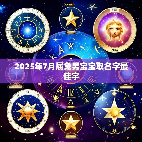 2025年7月属兔男宝宝取名字最佳字
