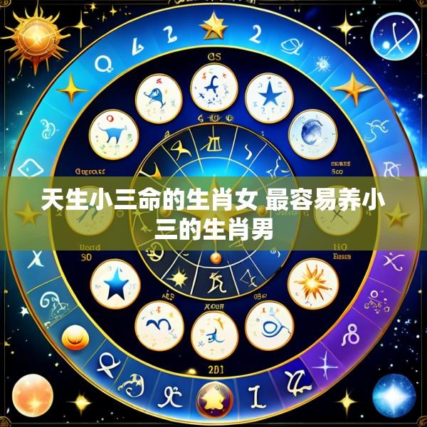 天生小三命的生肖女 最容易养小三的生肖男