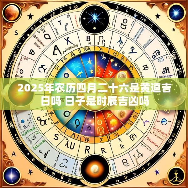 2025年农历四月二十六是黄道吉日吗 日子是时辰吉凶吗