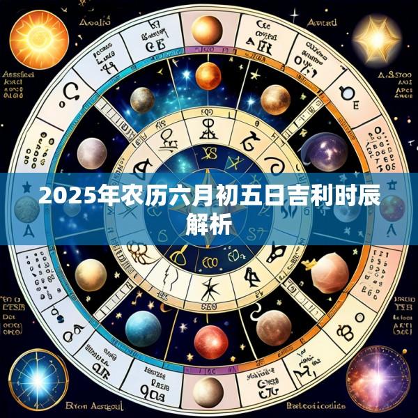 2025年农历六月初五日吉利时辰解析