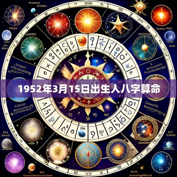 1952年3月15日出生人八字算命