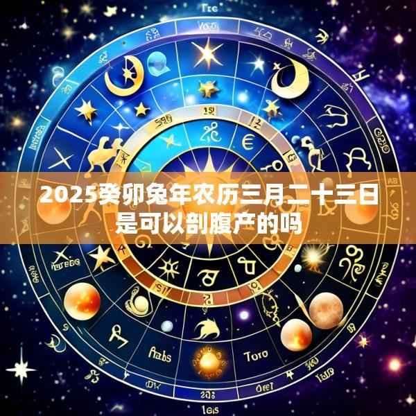 2025癸卯兔年农历三月二十三日是可以剖腹产的吗