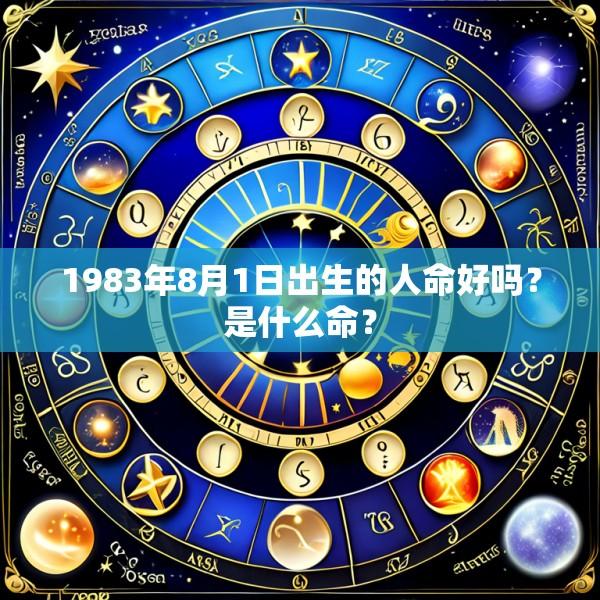 1983年8月1日出生的人命好吗？是什么命？